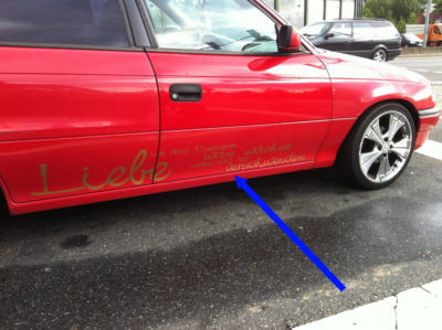 Einzigste Auto-Spruch