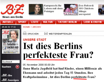 die perfekteste Frau